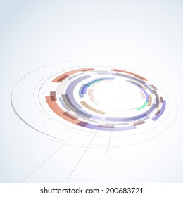 Abstract circle stage design element. Vector illustration