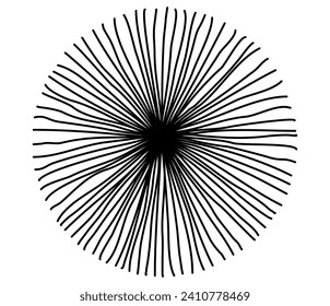 Abstrakter Kreis der Streifen. Geometrische einfache Figur. Vektorgrafik.