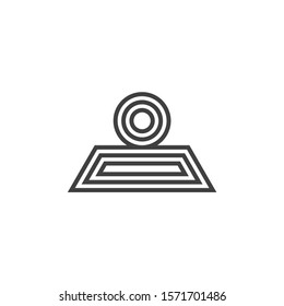 abstract circle stripes target symbol logo vector