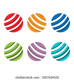 Abstract circle swirl logo design elements. stock vector