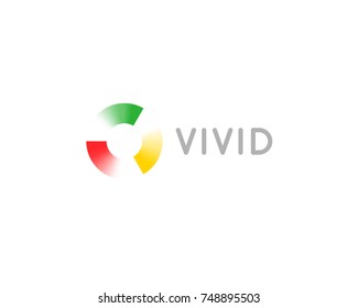 Abstract circle swirl logo design. Universal spiral color vector logotype