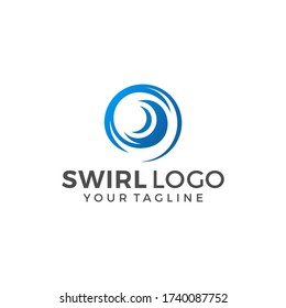 Resumen Modelo de logotipo de giro circular en círculo Diseño de ilustración
