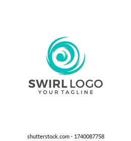 Resumen Modelo de logotipo de giro circular en círculo Diseño de ilustración