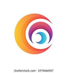 abstract circle swirl logo template