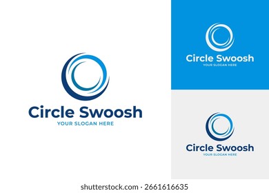 Abstrato círculo swoosh logotipo modelo vetor ilustração