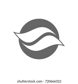 Abstract Circle and Swoosh Logo Design for Finance Business 