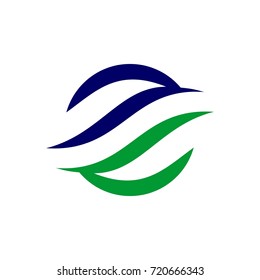 Abstract Circle and Swoosh Logo Design for Finance Business 