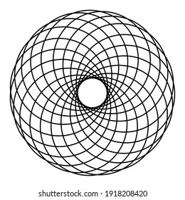 Abstract circle symmetric vector icon.