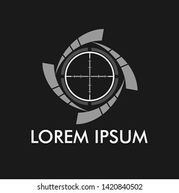 abstract circle with target illustration logo icon for game asset