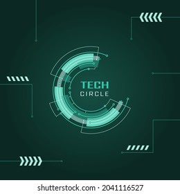 Abstraktes Circle Tech-Hintergrunddesign