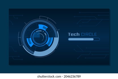 Abstract Circle Tech Background Design