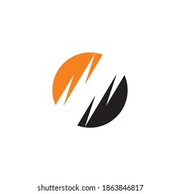abstract circle tech icon design