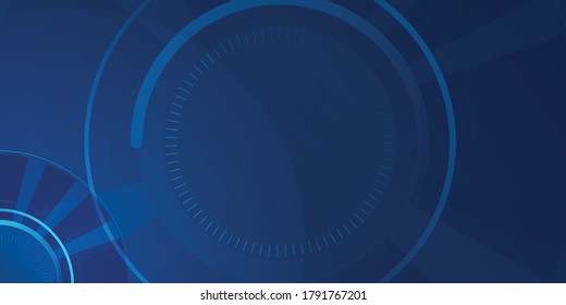 Abstract circle technology background with blue corporate business color