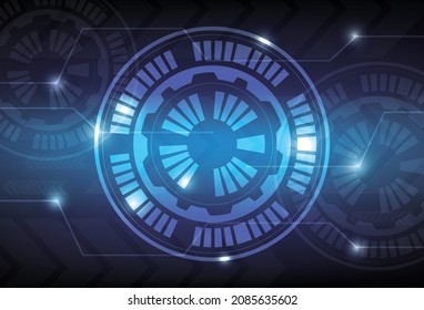 Abstract circle technology background. Digital connection data. Hi-tech communication concept. Futuristic innovation. Vector illustration.