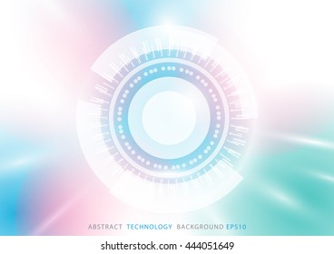 Abstract circle technology background. Geometric concept. vector design