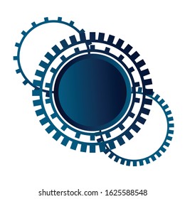 abstract circle technology blue vector