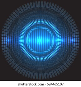 Abstract circle technology energy concept design background vector illustration.