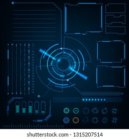 Abstract circle technology futuristic interface HUD concept , vector illustration.