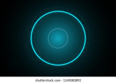 Abstract Circle Technology with Light Blue Background, Vector Illustration