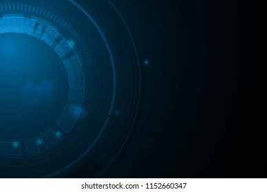 Abstract Circle Technology with Light Blue Background, Vector Illustration
