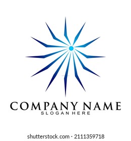 Abstract circle technology vector logo