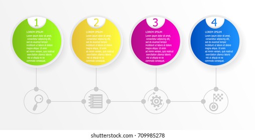 abstract circle timeline infographic background vector illustration