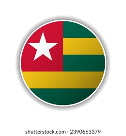 Icono de la bandera de Togo del círculo abstracto