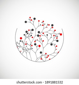 Abstract circle tree vector. Ecology creative background.