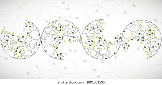 Abstract circle tree vector. Ecology creative background.