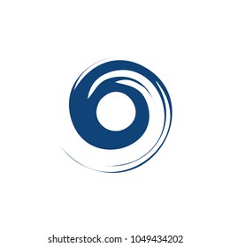 abstract circle twirl vector logo