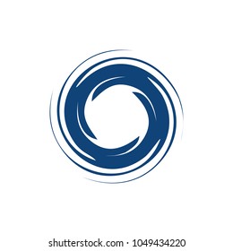 abstract circle twirl vector logo