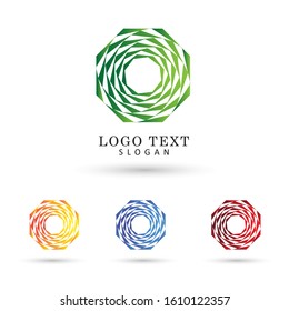 Abstract Circle Twist Logo. Symbol & Icon Vector Template.