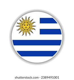 Abstract Circle Uruguay Flag Icon