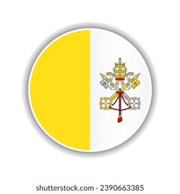 Abstract Circle Vatican Flag Icon