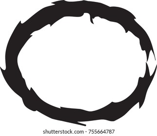 Abstract Circle Vector Art Stamp