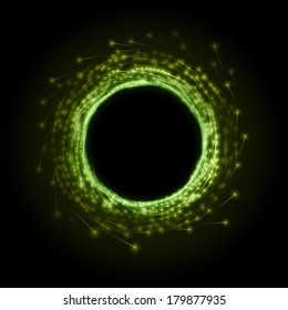 Abstract circle as vector fireworks motion. Version without sample text.