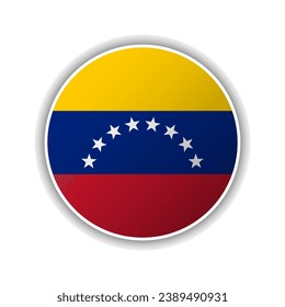 Abstract Circle Venezuela Flag Icon