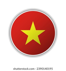 Abstract Circle Vietnam Flag Icon
