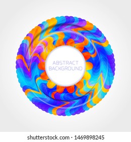Abstract circle with visual illusion of gradient. 3D vector effect.

