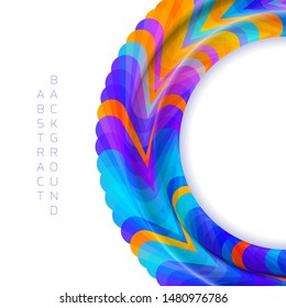 Abstract circle with visual illusion of gradient. 3D vector effect.
