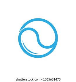 abstract circle water rotate logo vector