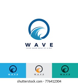 Abstract circle water wave Illustration Template