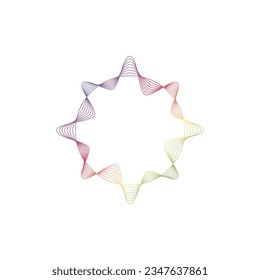 Abstract Circle Wave Gradient Color