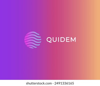 Círculo Abstractas del logotipo de las ondas o de las rayas. Señal de gradiente de comunicaciones de tecnología satelital creativa. Ilustración vectorial.