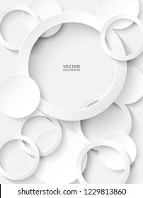 Abstrakt. Circle weißer Hintergrund, Licht und Schatten.Vektorgrafik