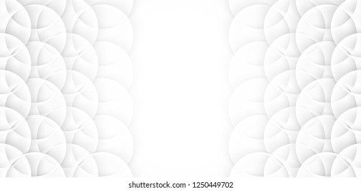 Abstract. Circle white background ,light and shadow. copy space .Vector
