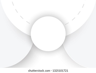 Abstract . circle white background ,light and shadow. Vector EPS10 - Vector