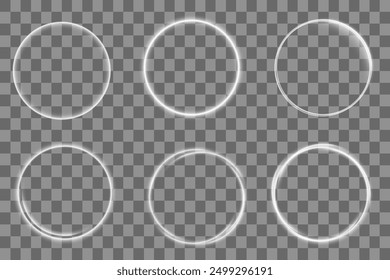 Abstract circle, white color glowing lines background. Curve white line light effect. Light cool whirlwind.