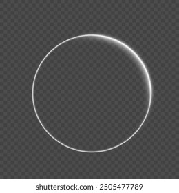 Abstract circle, white color glowing lines background. Curve white line light effect. Light cool whirlwind.