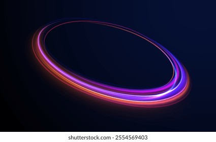 Abstract circle, white color glowing lines background. Curve white line light effect. Light cool whirlwind. Vector sparkle, png, effect, wave,neon,line.